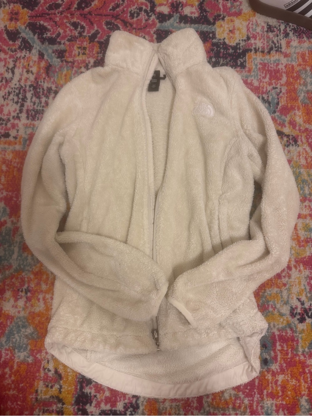 The North Face Ivory Plush Fleece Zip Jacket